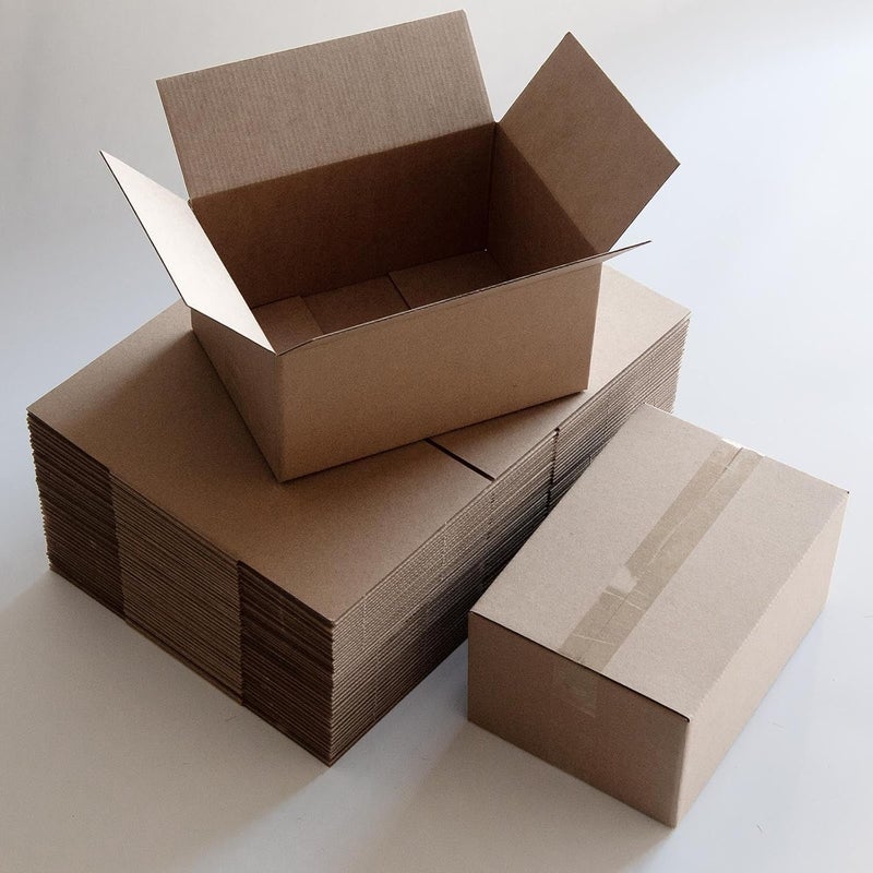 HESESOH 10x7x5 Inches Shipping Boxes Set of 40, Brown Corrugated Cardboard Box Literature Mailer for Packing Small Business - Image 3